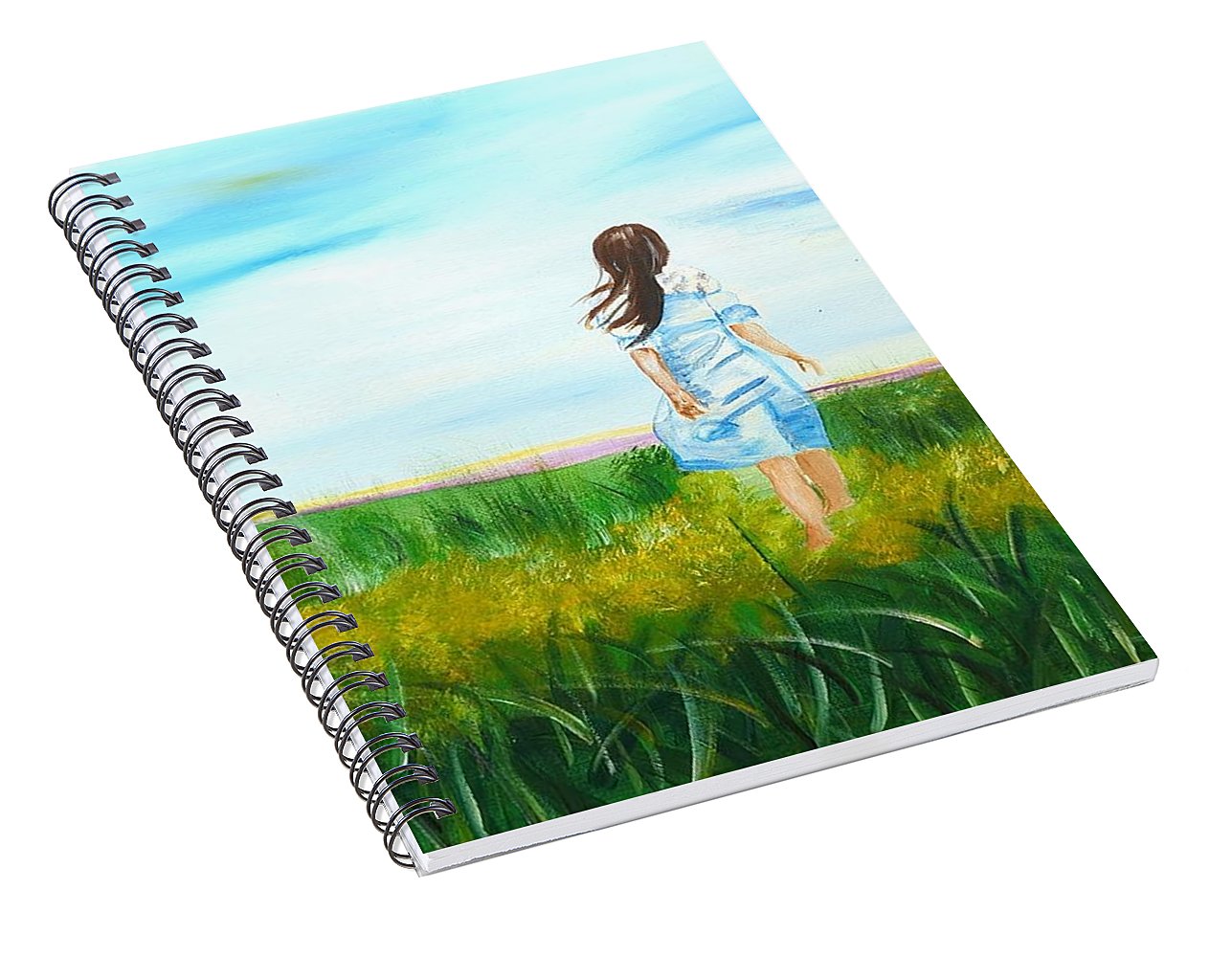 Little girl in the Field - Spiral Notebook