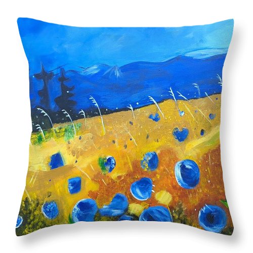 Meadow at Dawn - Throw Pillow