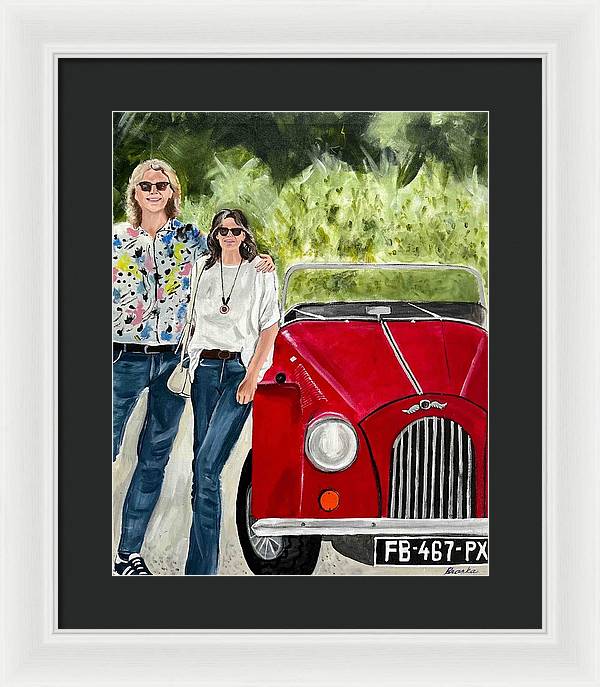 Monte Carlo Red Car - Framed Print