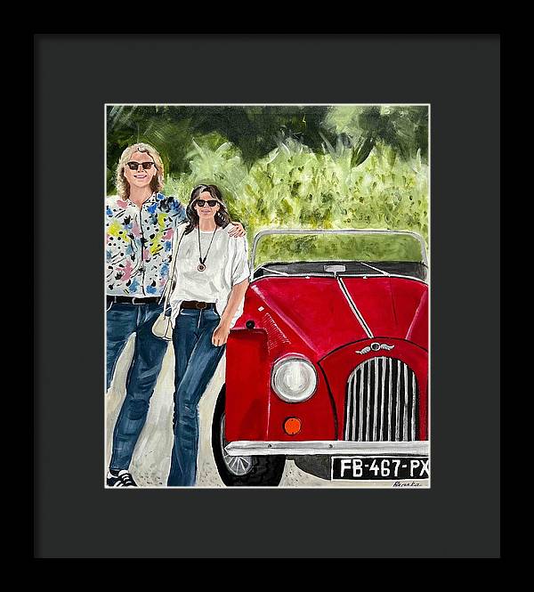 Monte Carlo Red Car - Framed Print