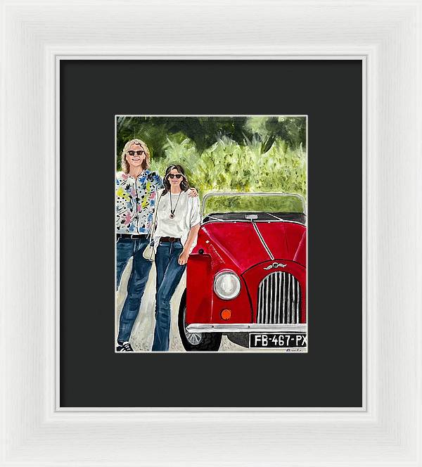 Monte Carlo Red Car - Framed Print