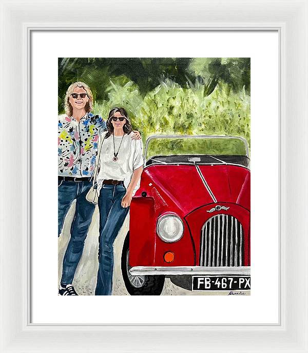 Monte Carlo Red Car - Framed Print