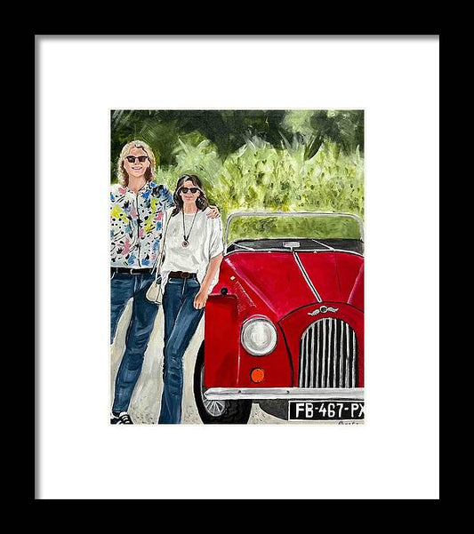 Monte Carlo Red Car - Framed Print