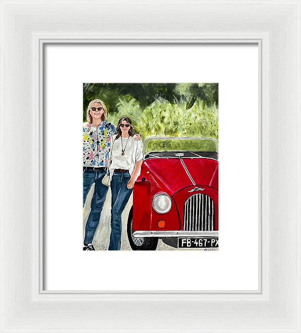 Monte Carlo Red Car - Framed Print