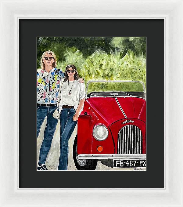 Monte Carlo Red Car - Framed Print