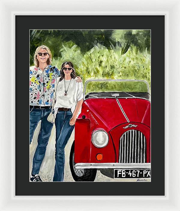 Monte Carlo Red Car - Framed Print