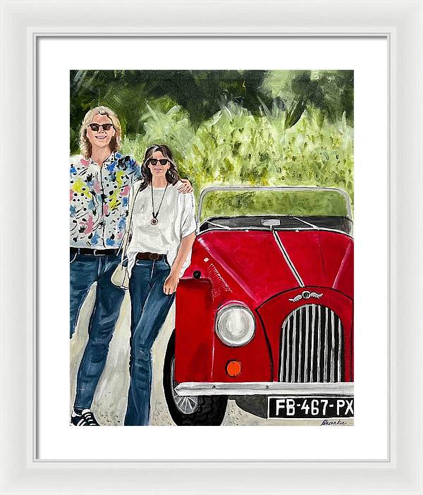 Monte Carlo Red Car - Framed Print