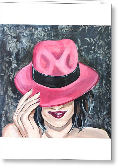 Pink Hat Suzanne. - Greeting Card