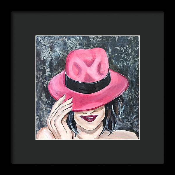 Pink Hat Suzanne. - Framed Print