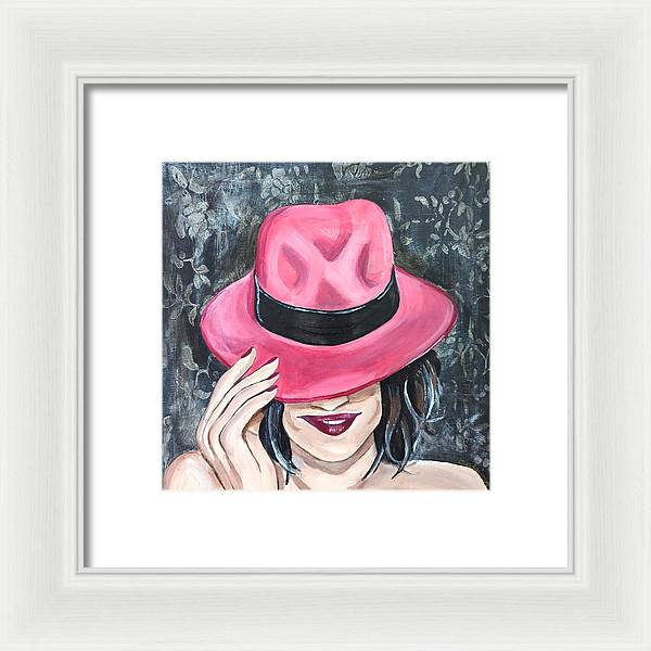 Pink Hat Suzanne. - Framed Print