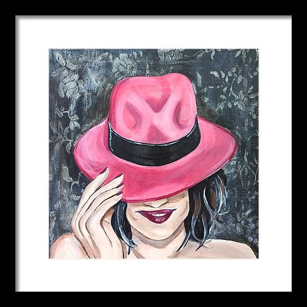 Pink Hat Suzanne. - Framed Print