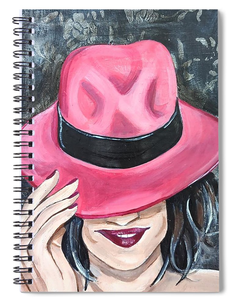 Pink Hat Suzanne. - Spiral Notebook