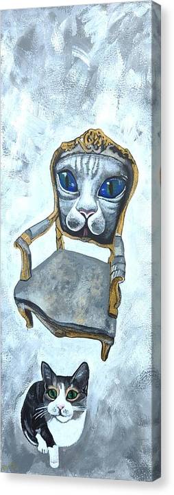 Pixie Dust and Cat Chair - Canvas Print