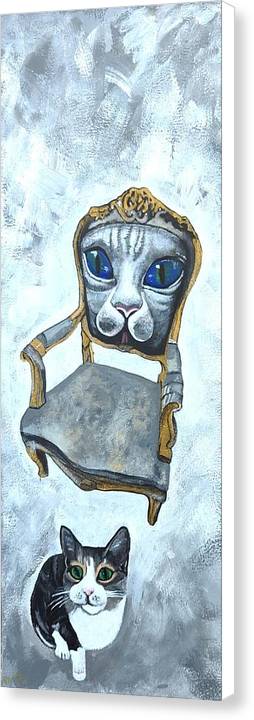 Pixie Dust and Cat Chair - Canvas Print