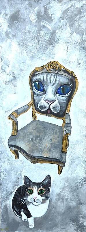 Pixie Dust and Cat Chair - Art Print