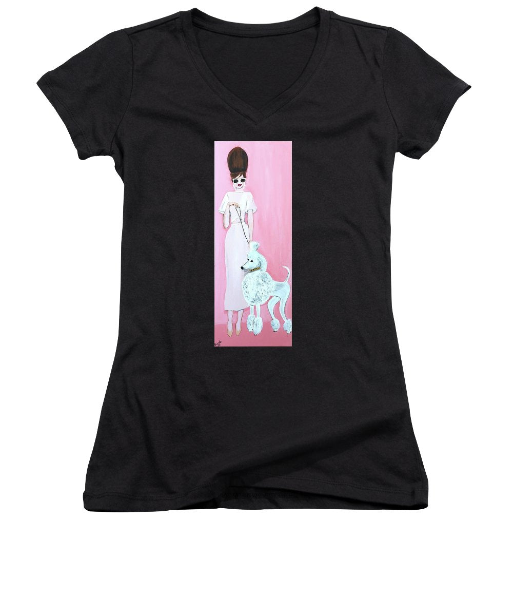 Pretty Poodle Dog - Women's V-Neck