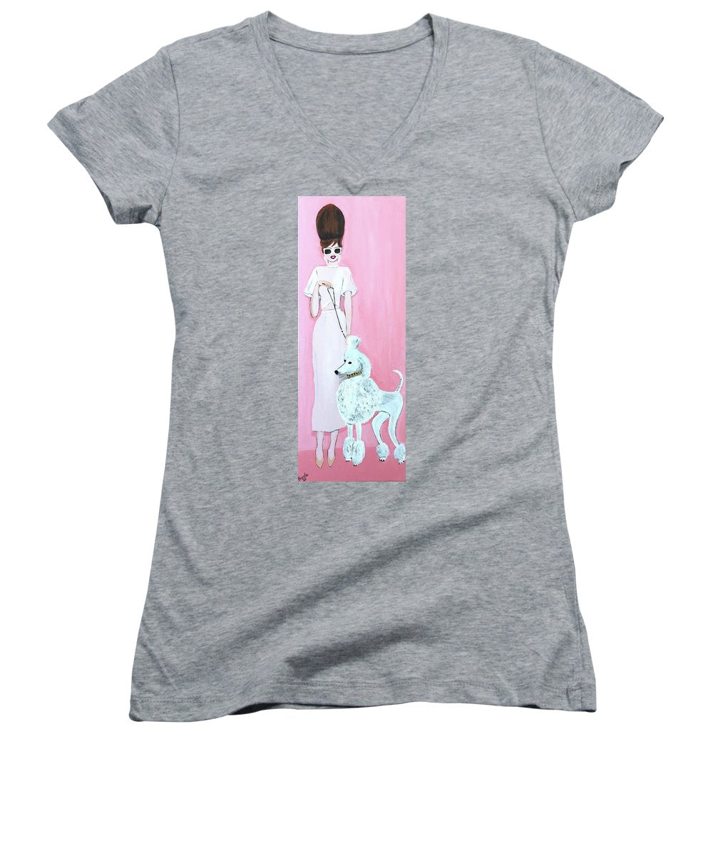 Pretty Poodle Dog - Women's V-Neck