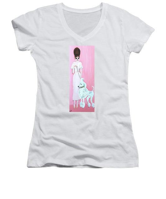 Pretty Poodle Dog - Women's V-Neck