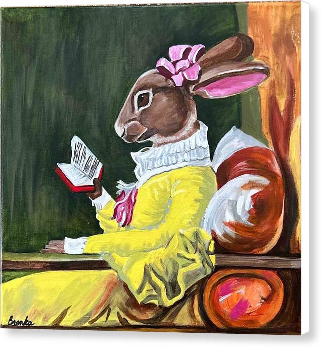 Reading Rabbit - Canvas Print