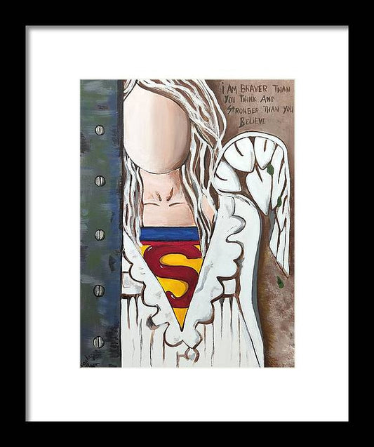 Superwoman Angel - Framed Print