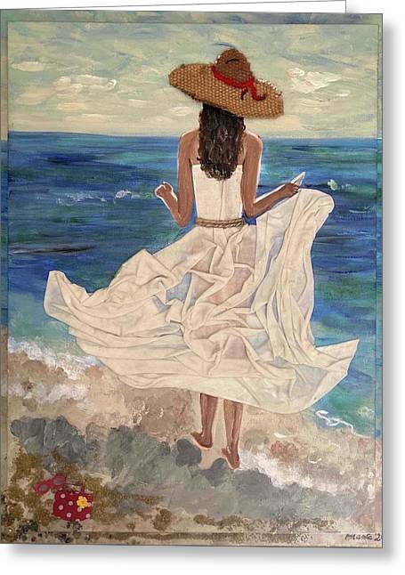 Women on Beach - Multimedia - Greeting Card