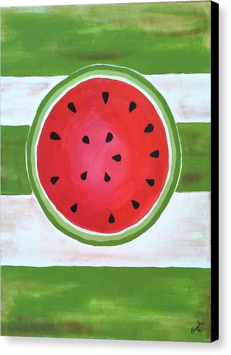 Watermelon Slice - Canvas Print