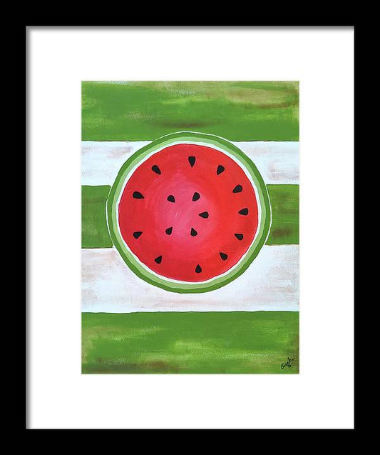 Watermelon Slice - Framed Print