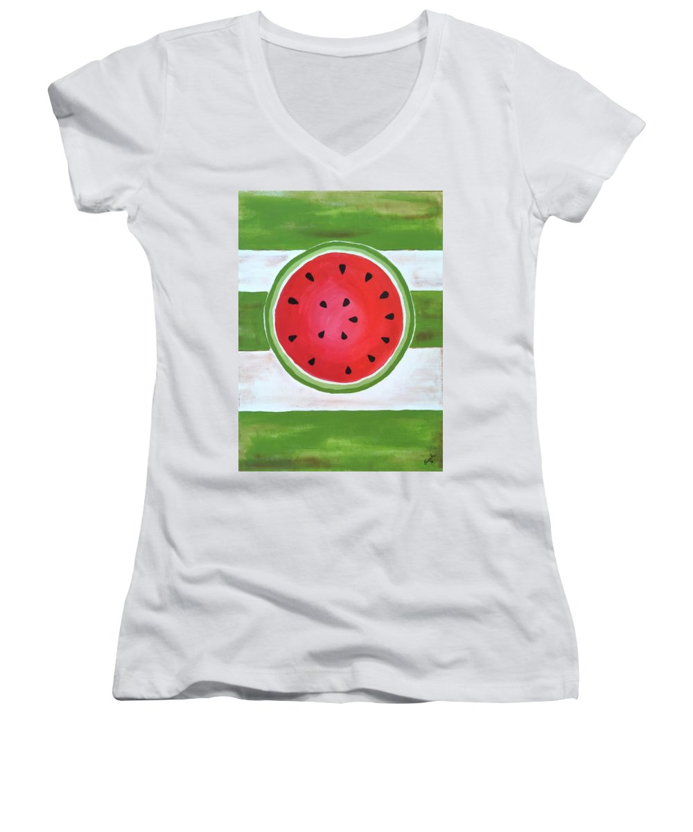 Watermelon Slice - Women's V-Neck